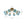Load image into Gallery viewer, LightFixturesUSA - Art Deco 8 - Light Sputnik Blue Glass Bubble Semi Flush Mount - Ceiling Light - Brass (Pre - Order) - 
