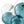 Load image into Gallery viewer, LightFixturesUSA - Art Deco Blue Hue Cluster Glass Globe Bubble Chandelier - Chandelier - 16 - Lt - 
