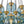 LightFixturesUSA-Art Deco Cluster Blue Tinted Glass Globe Bubble Chandelier-Chandelier-13-Lt-