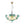 Load image into Gallery viewer, LightFixturesUSA - Art Deco Cluster Green Frosted White Glass Bubble Chandelier - Chandelier - Green + White - 
