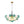 Load image into Gallery viewer, LightFixturesUSA - Art Deco Cluster Green Frosted White Glass Bubble Chandelier - Chandelier - Green + White - 
