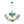 Load image into Gallery viewer, LightFixturesUSA - Art Deco Cluster Green Frosted White Glass Bubble Chandelier - Chandelier - Green + White - 
