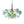 Load image into Gallery viewer, LightFixturesUSA - Art Deco Cluster Green Frosted White Glass Bubble Chandelier - Chandelier - Green + White - 
