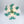 LightFixturesUSA - Art Deco Cluster Green Frosted White Glass Bubble Chandelier - Chandelier - Green + White - 