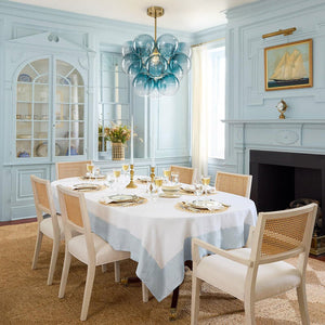 LightFixturesUSA - Art Deco Color 1 - Light Cluster Glass Globe Bubble Chandelier - Chandelier - Blue Bubble - 