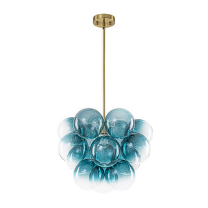 LightFixturesUSA - Art Deco Color 1 - Light Cluster Glass Globe Bubble Chandelier - Chandelier - Green Bubble - 