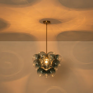 LightFixturesUSA - Art Deco Color 1 - Light Cluster Glass Globe Bubble Chandelier - Chandelier - Green Bubble - 