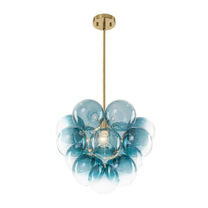 LightFixturesUSA - Art Deco Color 1 - Light Cluster Glass Globe Bubble Chandelier - Chandelier - Green Bubble - 