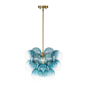 LightFixturesUSA - Art Deco Color 1 - Light Cluster Glass Globe Bubble Chandelier - Chandelier - Green Bubble - 