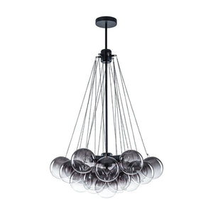 LightFixturesUSA - Art Deco Color Cluster Glass Globe Bubble Chandelier - Chandelier - Gray - 