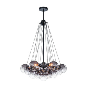 LightFixturesUSA - Art Deco Color Cluster Glass Globe Bubble Chandelier - Chandelier - Gray - 