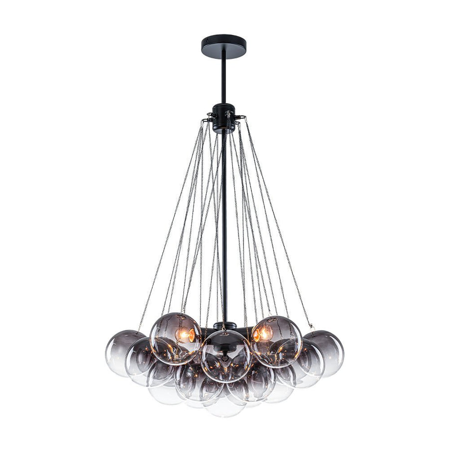 LightFixturesUSA - Art Deco Color Cluster Glass Globe Bubble Chandelier - Chandelier - Gray - 
