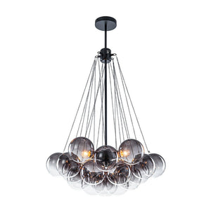 LightFixturesUSA - Art Deco Color Cluster Glass Globe Bubble Chandelier - Chandelier - Gray - 