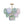 LightFixturesUSA - Art Deco Green Iridescent Swirl Glass Tiered Chandelier - Chandelier - Small - 