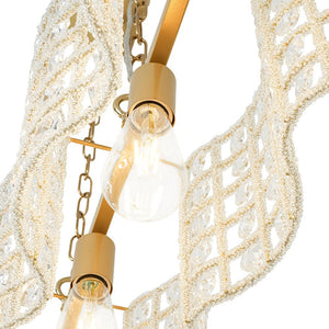 LightFixturesUSA - Art Deco Luxury Brass Crystal Linear Cage Island Chandelier - Chandelier - Brass - 
