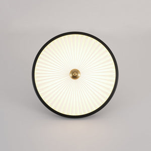 LightFixturesUSA - Art Deco Pleated Shade Round Dimmable LED Ceiling Light - Ceiling Light - 15.7 in - 