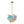 LightFixturesUSA-Art Deco Rainbow Cluster Colorful Glass Bubble Kids Chandelier-Chandelier-18.9 in-