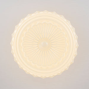 LightFixturesUSA - Art Deco Sculptural Milk Glass Schoolhouse LED Ceiling Light - Ceiling Light - 13.8 in - 