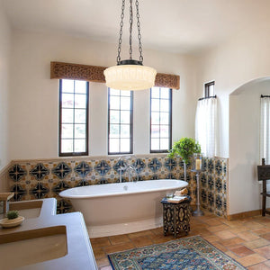 LightFixturesUSA - Art Deco Sculptural Milk Glass Schoolhouse LED Pendant - Pendant Light - 13.8 in - 