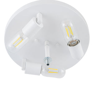 LightFixturesUSA-Art Deco Shine Opal Glass Pleated Flower Semi Flush Mount-Ceiling Light-13.8 in-