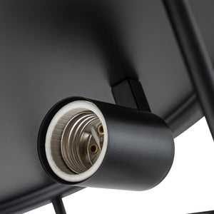 LightFixturesUSA-Black 2-Light Vintage Water Glass Drum Semi Flush Mount-Ceiling Light-13 in-