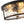 LightFixturesUSA-Black 2-Light Vintage Water Glass Drum Semi Flush Mount-Ceiling Light-13 in-