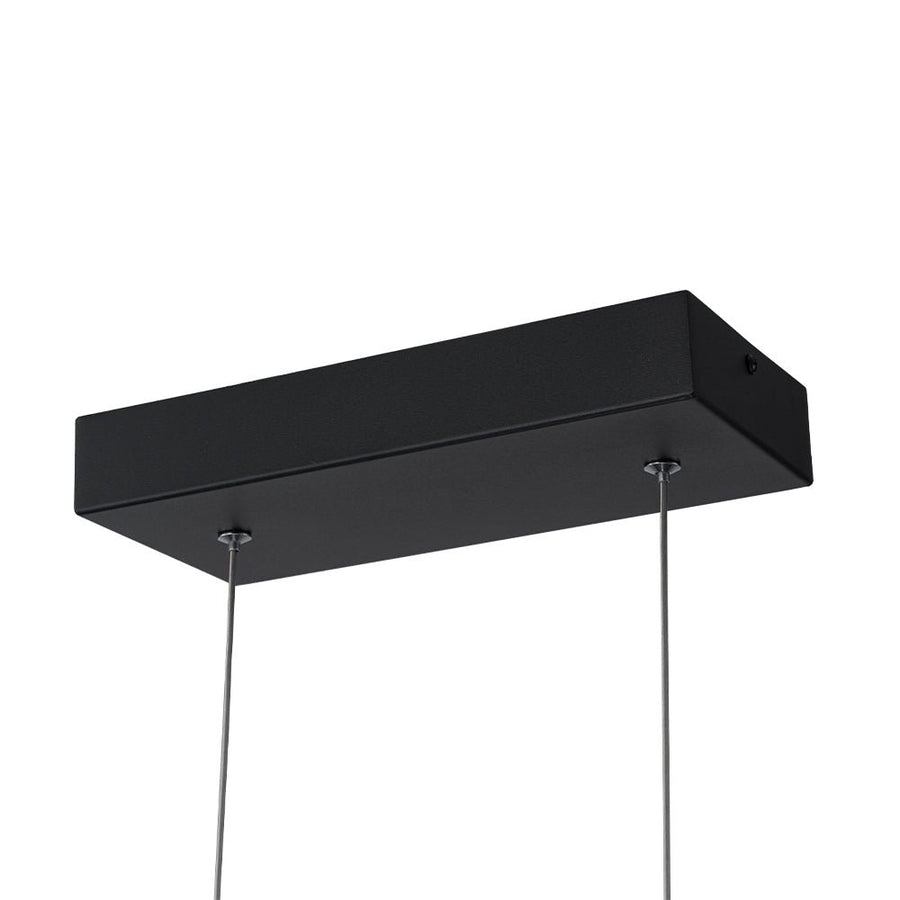 LightFixturesUSA - Black 4 - light Rectangular Dimmable LED Kitchen Island Pendant - Chandelier - Black - 