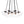 LightFixturesUSA - Black 7 - Light Cluster Clear Glass Oval Globe Chandelier - Chandelier - Black - 