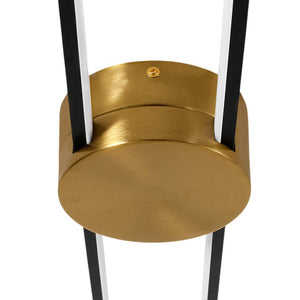 LightFixturesUSA-Black Brass Oval Ring Dimmable LED Semi Flush / Wall Light-Ceiling Light-2 Packs-