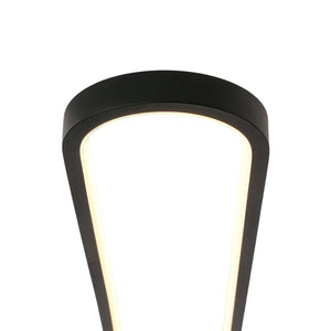 LightFixturesUSA-Black Brass Oval Ring Dimmable LED Semi Flush / Wall Light-Ceiling Light-2 Packs-