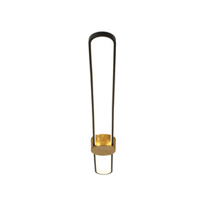LightFixturesUSA-Black Brass Oval Ring Dimmable LED Semi Flush / Wall Light-Ceiling Light-2 Packs-