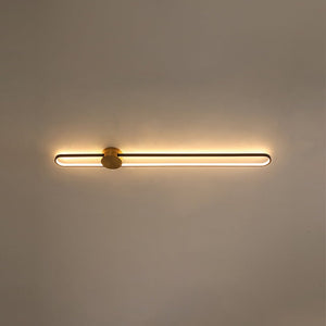 LightFixturesUSA-Black Brass Oval Ring Dimmable LED Semi Flush / Wall Light-Ceiling Light-2 Packs-