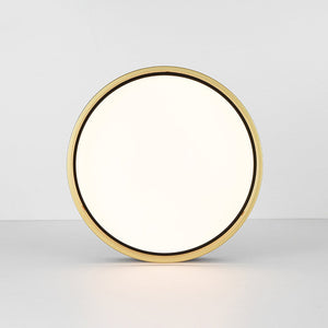 LightFixturesUSA - Black Gold Metal Round Dimmable LED Flush Mount Light 5CCT - Ceiling Light - 15.7 in - 