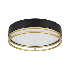 LightFixturesUSA - Black Gold Metal Round Dimmable LED Flush Mount Light 5CCT - Ceiling Light - 15.7 in - 