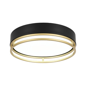 LightFixturesUSA - Black Gold Metal Round Dimmable LED Flush Mount Light 5CCT - Ceiling Light - 15.7 in - 