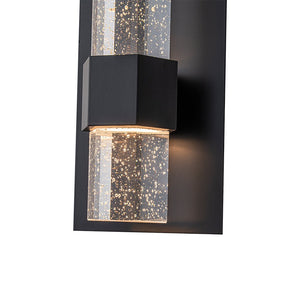 LightFixturesUSA - Black Linear bubble Crystal Tube Dimmable LED Wall Light - Wall Sconce - 1 Pack - 