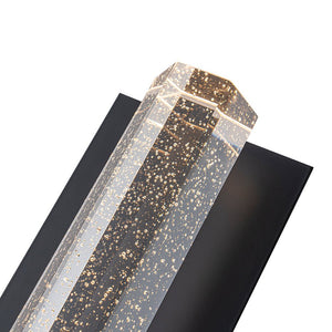 LightFixturesUSA - Black Linear bubble Crystal Tube Dimmable LED Wall Light - Wall Sconce - 1 Pack - 
