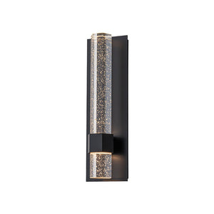 LightFixturesUSA - Black Linear bubble Crystal Tube Dimmable LED Wall Light - Wall Sconce - 1 Pack - 