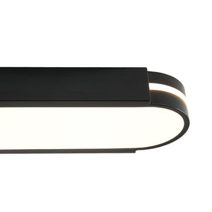 LightFixturesUSA - Black Minimalist Oval Dimmable LED Flush Mount Light - Ceiling Light - Black - 
