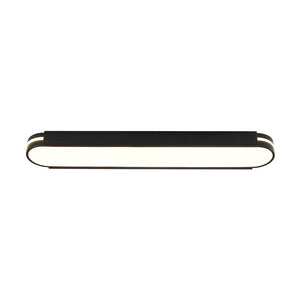 LightFixturesUSA - Black Minimalist Oval Dimmable LED Flush Mount Light - Ceiling Light - Black - 