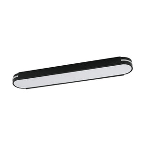 LightFixturesUSA - Black Minimalist Oval Dimmable LED Flush Mount Light - Ceiling Light - Black - 