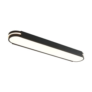 LightFixturesUSA - Black Minimalist Oval Dimmable LED Flush Mount Light - Ceiling Light - Black - 