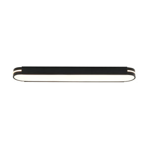 LightFixturesUSA - Black Minimalist Oval Dimmable LED Flush Mount Light - Ceiling Light - Black - 