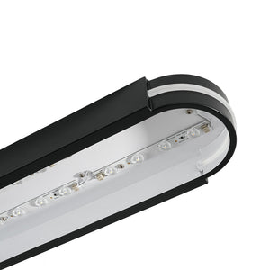 LightFixturesUSA - Black Minimalist Oval Dimmable LED Flush Mount Light - Ceiling Light - Black - 