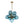LightFixturesUSA-Bloom 10-Light Cluster Amber Glass Round Bubble Chandelier-Chandelier-Blue Glass-