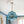 LightFixturesUSA-Bloom 10-Light Cluster Amber Glass Round Bubble Chandelier-Chandelier-Blue Glass-