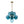 LightFixturesUSA-Bloom 10-Light Cluster Amber Glass Round Bubble Chandelier-Chandelier-Blue Glass-