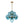 LightFixturesUSA-Bloom 10-Light Cluster Amber Glass Round Bubble Chandelier-Chandelier-Blue Glass-