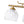 LightFixturesUSA - Bloom 3 - Light Pleated Clear Glass Flower Vanity Wall Sconce - Wall Sconce - Brass - 