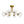 LightFixturesUSA - Bloom 8 - Light Rippled Glass Globe Bubble Round Semi Flush - Ceiling Light - Brass - 